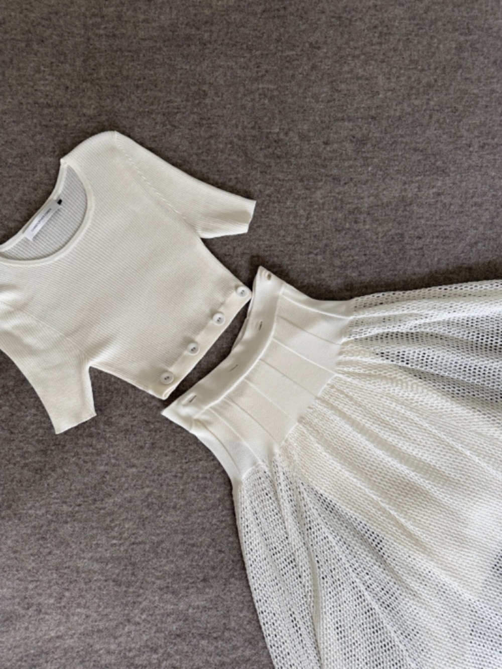 Christopher Esber Deconstruct Cocoon Mesh Dress White (Small) - Picture 8 of 11